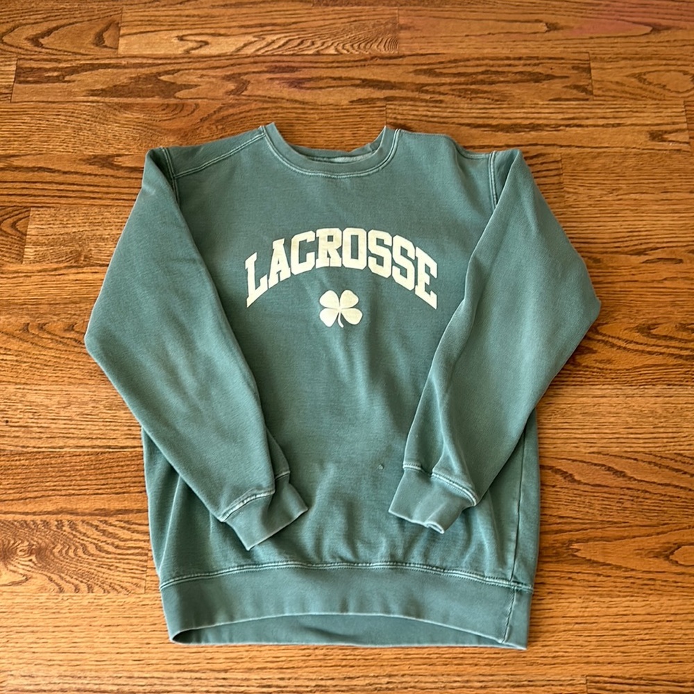 RARE green lacrosse sweatshirt